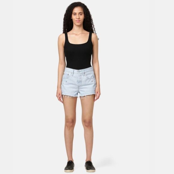 Levi's 501 Original Fit Hi-Rise Embroidered Blossom Garden Women Short  Size: 30 - Picture 1 of 15